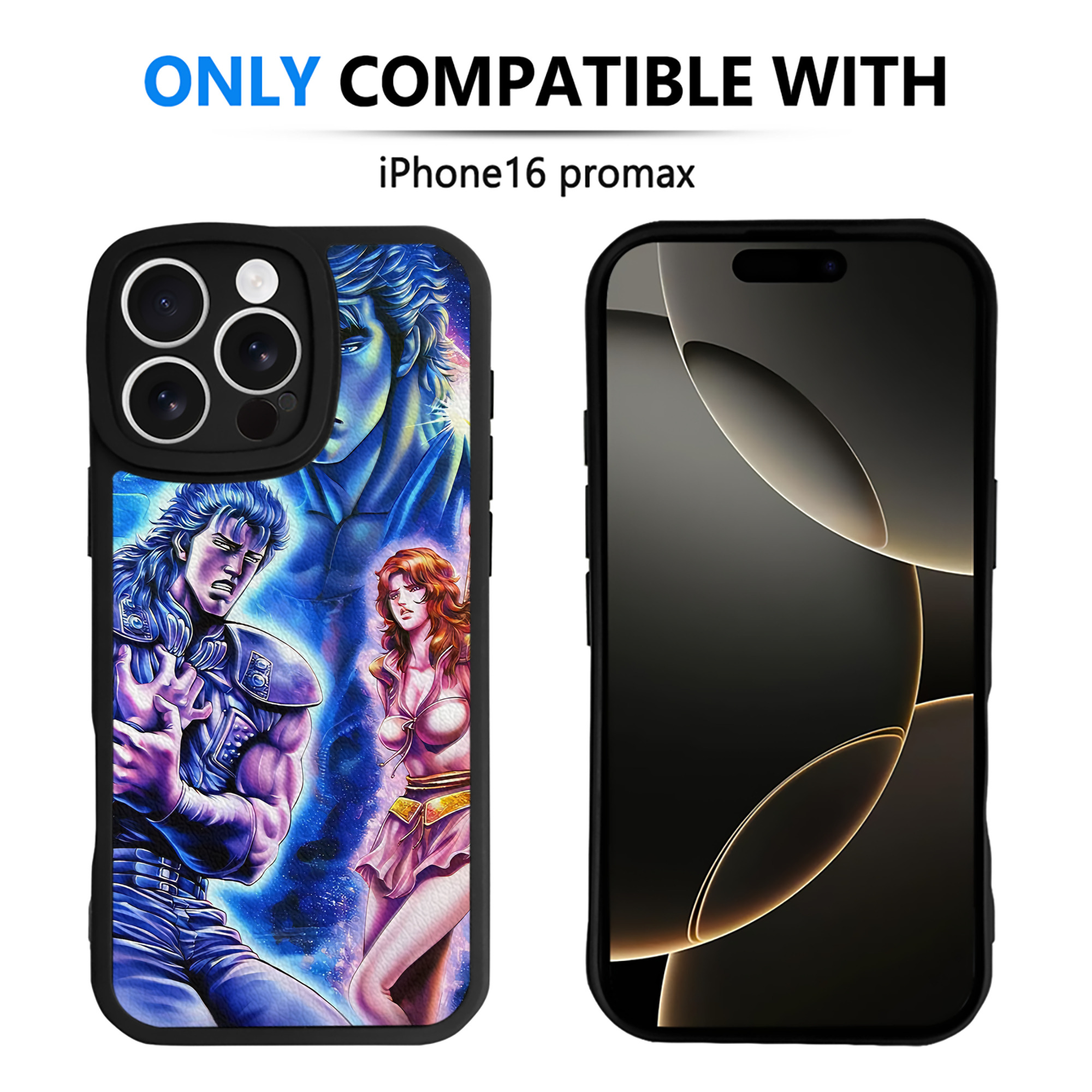 （画像用） 北斗の拳 Fist of the North Star 【iPhone 16シリーズ対応】シリコンスマホケース（レザー調） 材質：シリコン